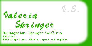valeria springer business card